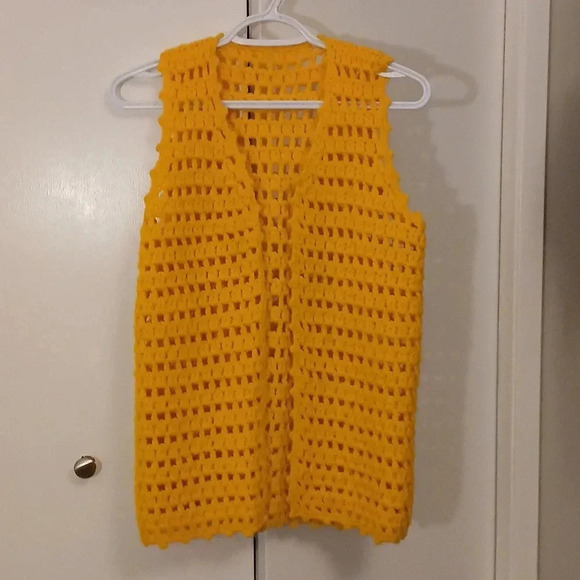 Vintage Handmade Crochet Vest - Picture 1 of 4